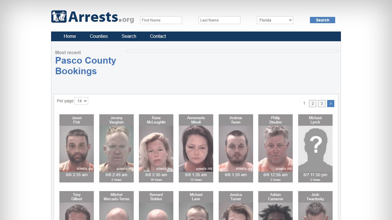 Pasco County Arrests and Inmate Search